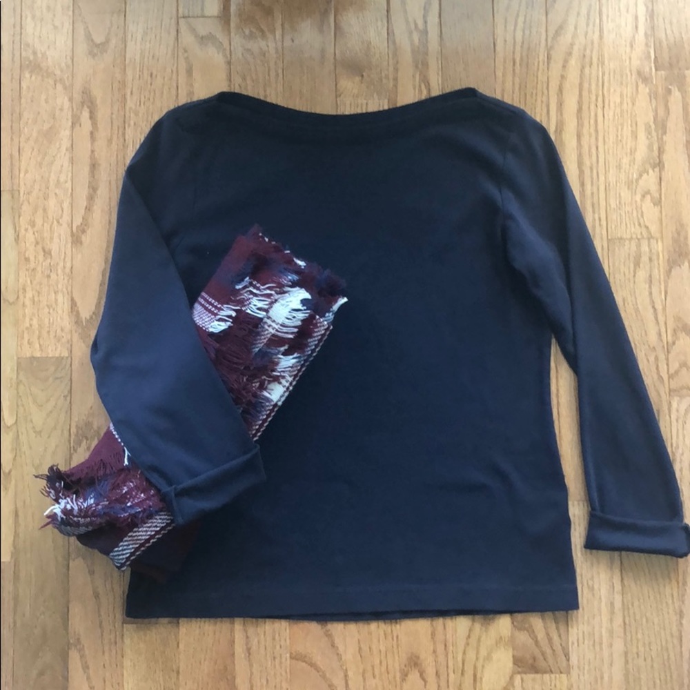 Land’s End Boatneck Top - Size Small & Scarf